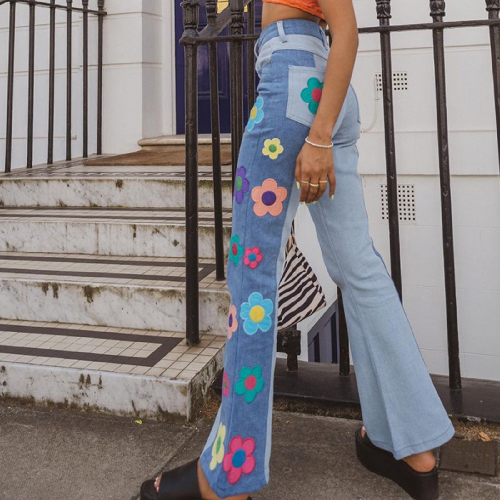Women's High Waist Casual Long Pants 