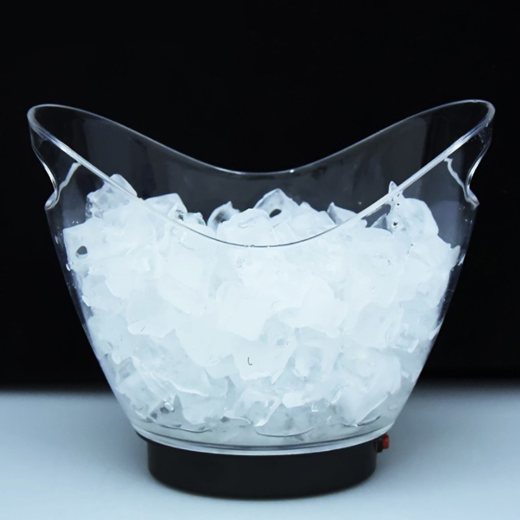 Ice Bucket Beer Wine Cooler Tub LED Color Changing 2L For Beverage Drinks