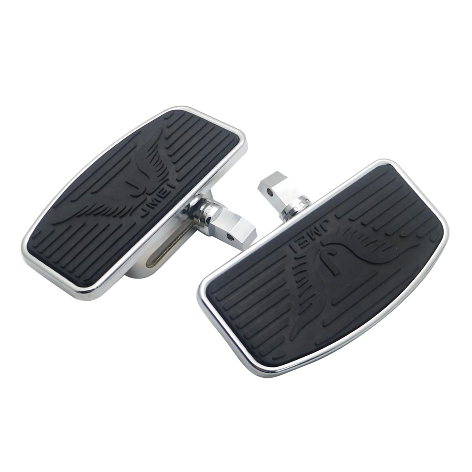 1 Pair Motorbike Passenger Footboard Foot Pegs Footrest Pedals for Honda VTX1300 VTX1800 VT750 Black