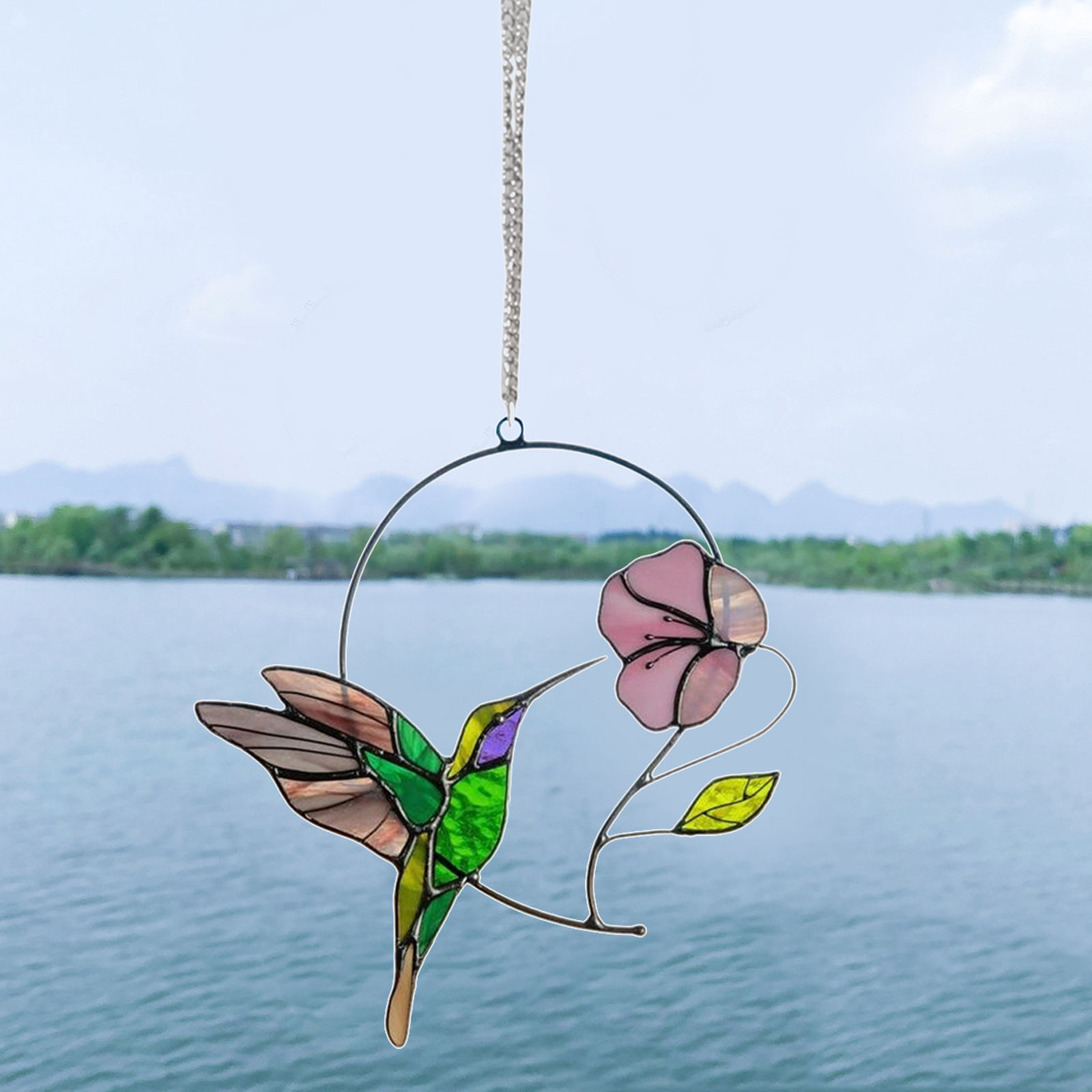Hummingbird Colourful Window Car Hanging Ornament Home Balcony Kitchen  Outdoor Garden Yard Acrylic Birds  Decorative