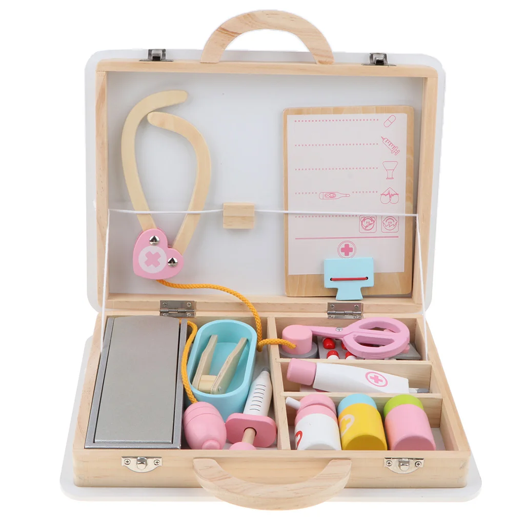 Imitation Games Baby Child Wooden Tools Doctor Nurse Role Play Accessory