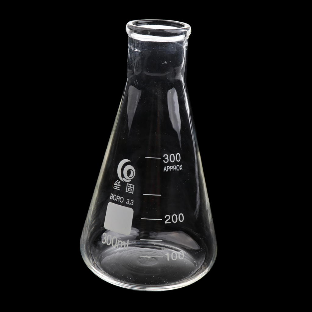 Lab Borosilicate Glass Conical Flasks with Narrow Neck 300ml/500ml/1000ml/2000mL