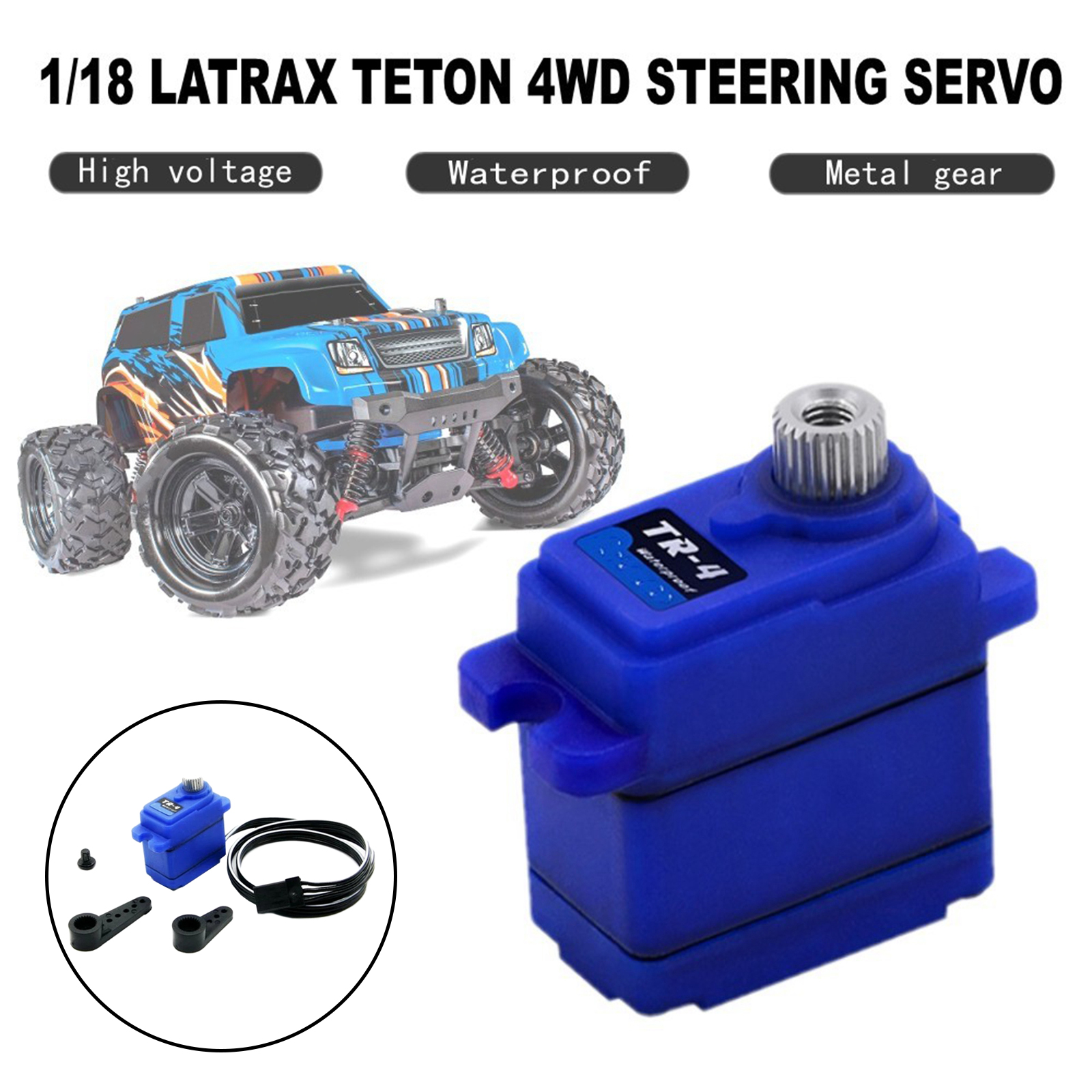 Waterproof RC Car Servo Motor Digital Servo 1/18 Scale Spare Parts Hobby Vehicles Model Modification Accessory