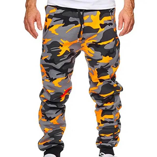 Pantalones militares de camuflaje para hombre, pantalón bombacho de algodón  puro