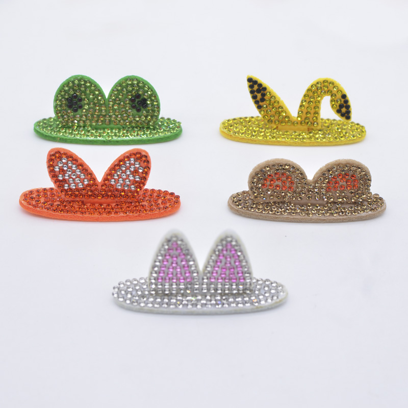 5 Sets Kawaii Tiere Katze Bär Fee Forg Fuchs Strass Applikation für DIY Kleidung Hut Haarball Dekor Kopfbedeckung Clips Zubehör – Detail 8