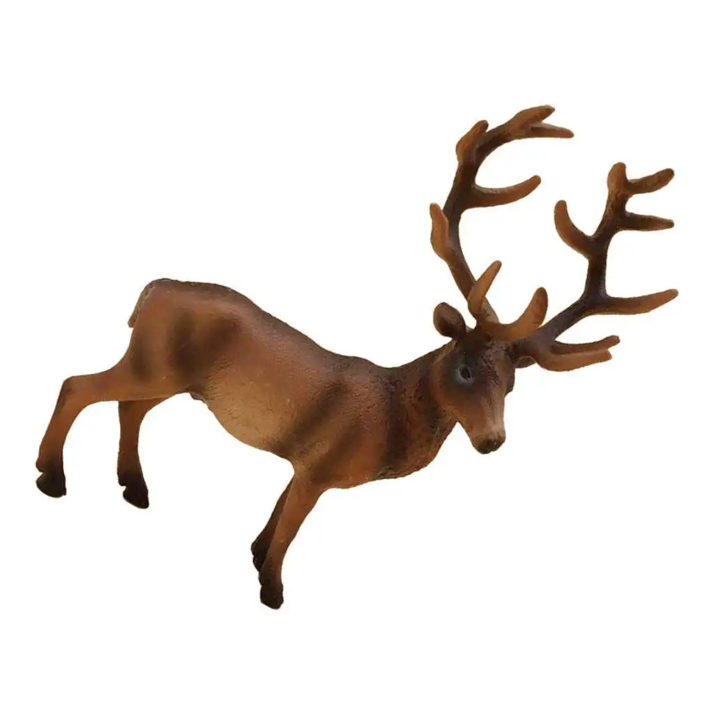 Simulation Reindeer Figurine Animal Reindeer PVC Figure Kids Gifts