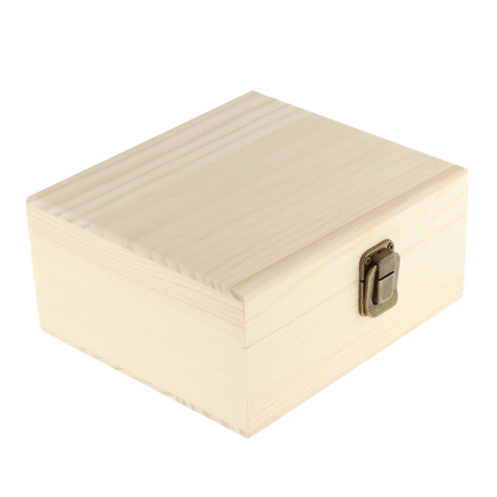 12 Slots Essential Oil Aroma Wooden Box Storage Case Holds 12pcs 15ml Bottle