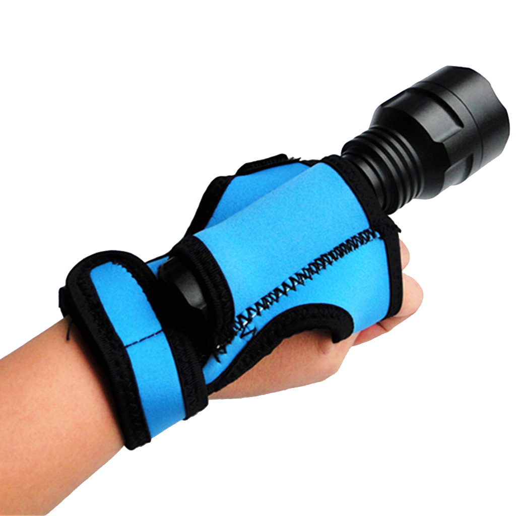 Hand and Arm Strap Adjustable Soft Hand Mount for Led Flashlight Dive Lights Scuba Torch