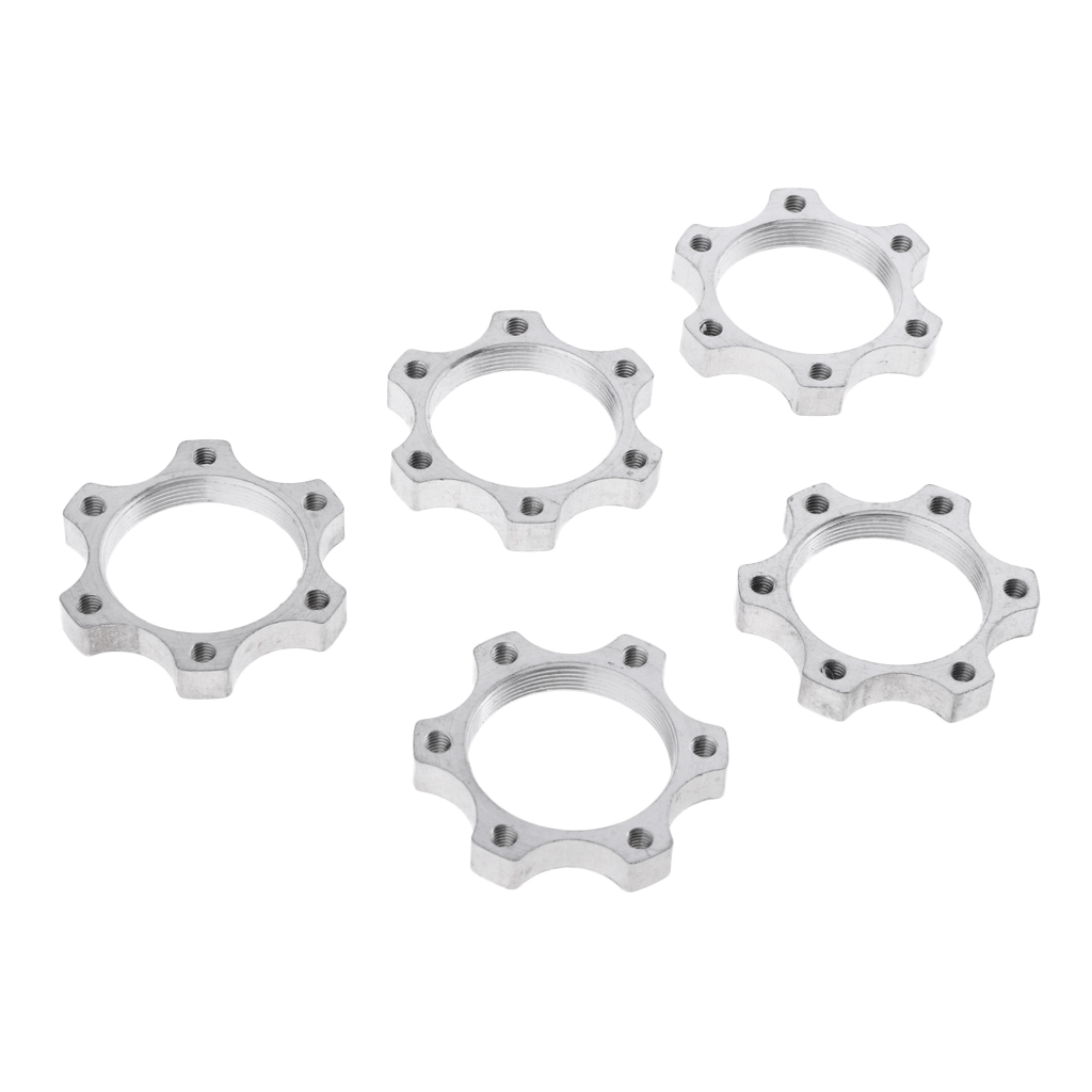 5 Pieces Bike Freewheel Threaded Hub Disc Disc Brake Rotor 6