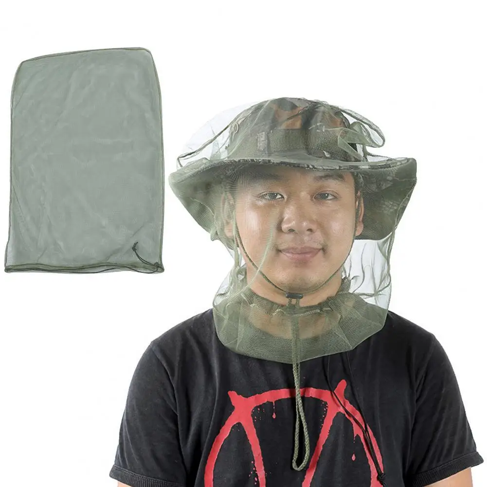 Mosquito Headnet EDC Camping Survival Mesh Face protector Headgear 