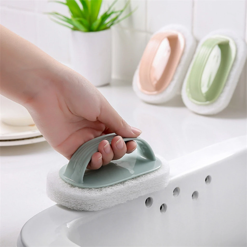 Kitchen Cleaning Brush Pot Sink Bathtub Scrubber & Handle Cleaner Tools