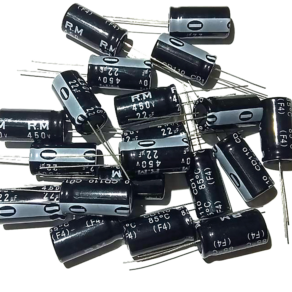 20x Aluminum Electrolytic Capacitor 85 Degree Polarized Capacitors 22uf 450V Fit for Tube Amplifier Car Vehicle