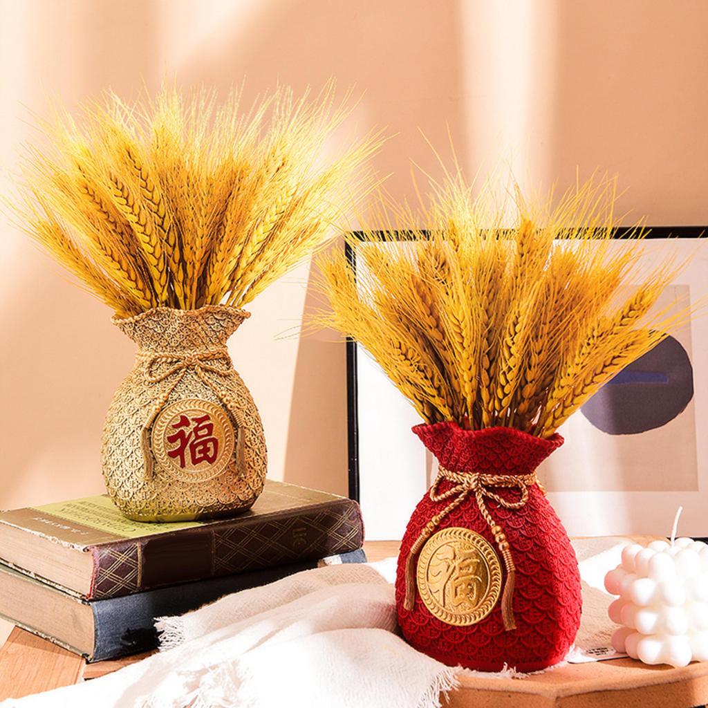 Resin Flower Vase Planter Pot Money Bag Shape Art Feng Shui Wealth Bouquet Floral Holder for Table Decoration Home Cabinet Gift