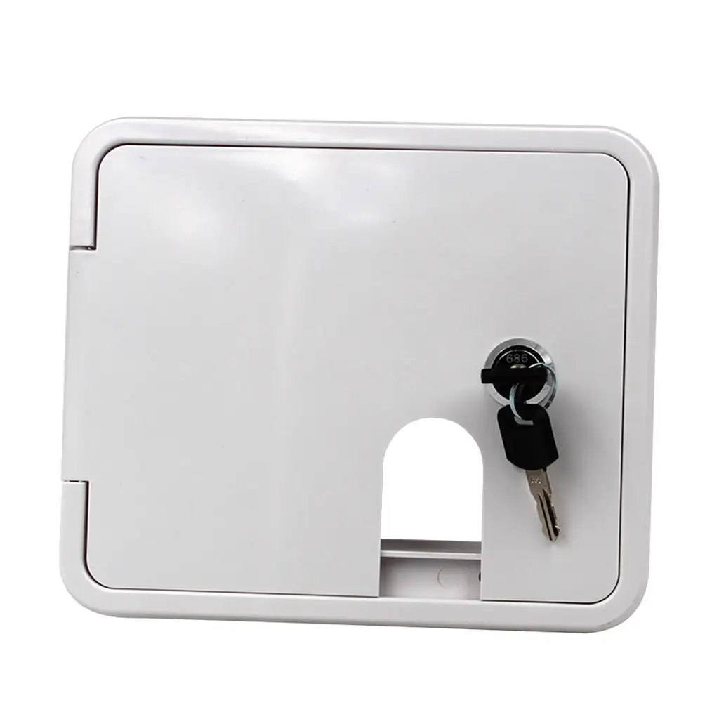Electric Power Cord Cable Hatch Square Cover Compartment with Lock Keys