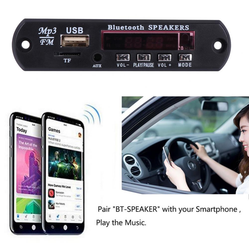 Автомобильный MP3-плеер FM-радио Bluetooth 5,0 динамик модуль аудио декодер  плата | AliExpress