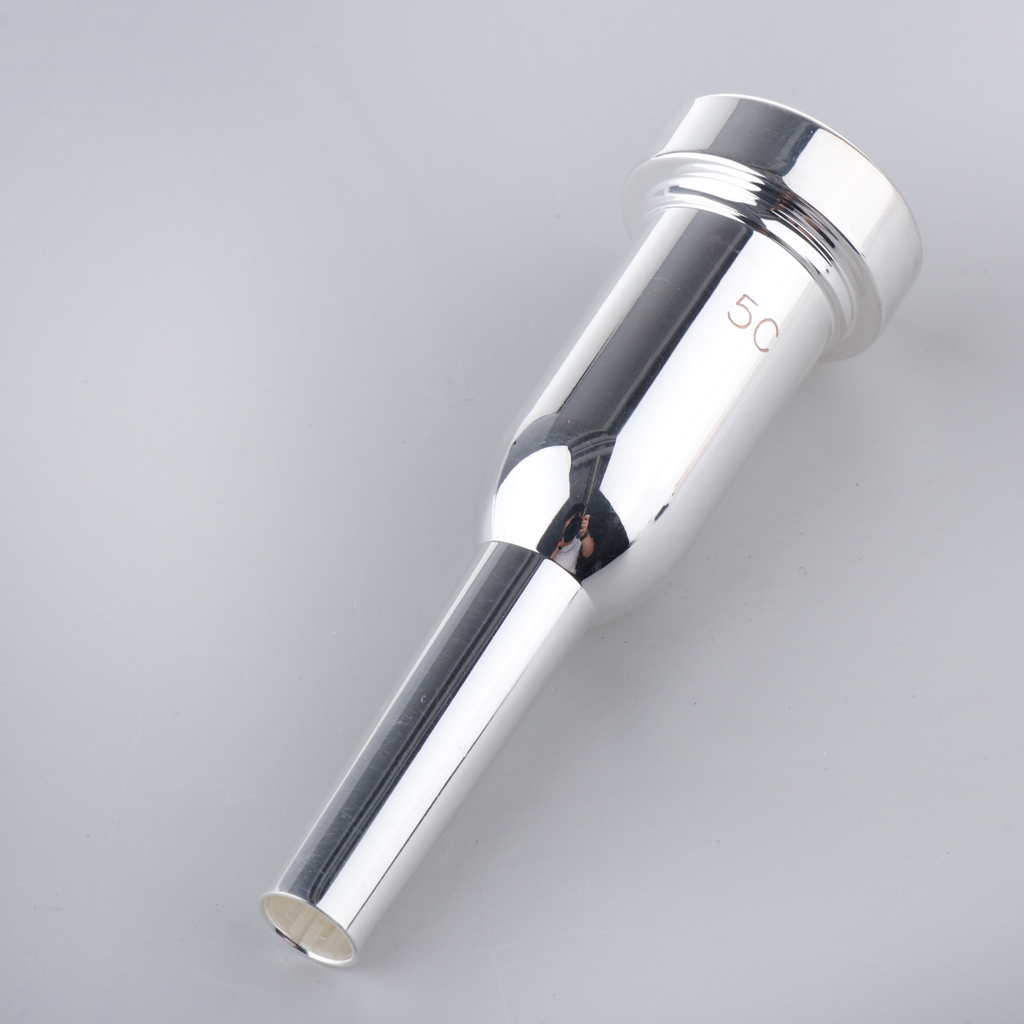 NEW STANDARD BRASS TRUMPET MOUTHPIECE SIZE 5C - SILVER PLATED
