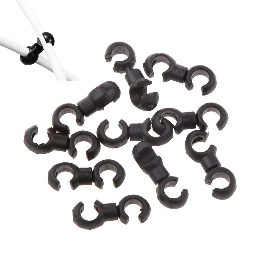 10Pcs Plastic Bike Brake Cable Clips Bicycle S Shape Derailleur Brake Cable Housing Clear up Clip