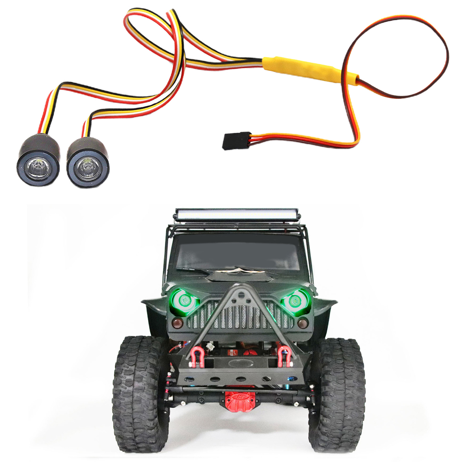 RC Radio control car 1/10 RC LED 19MM Headlight angel eyes light upgrade parts