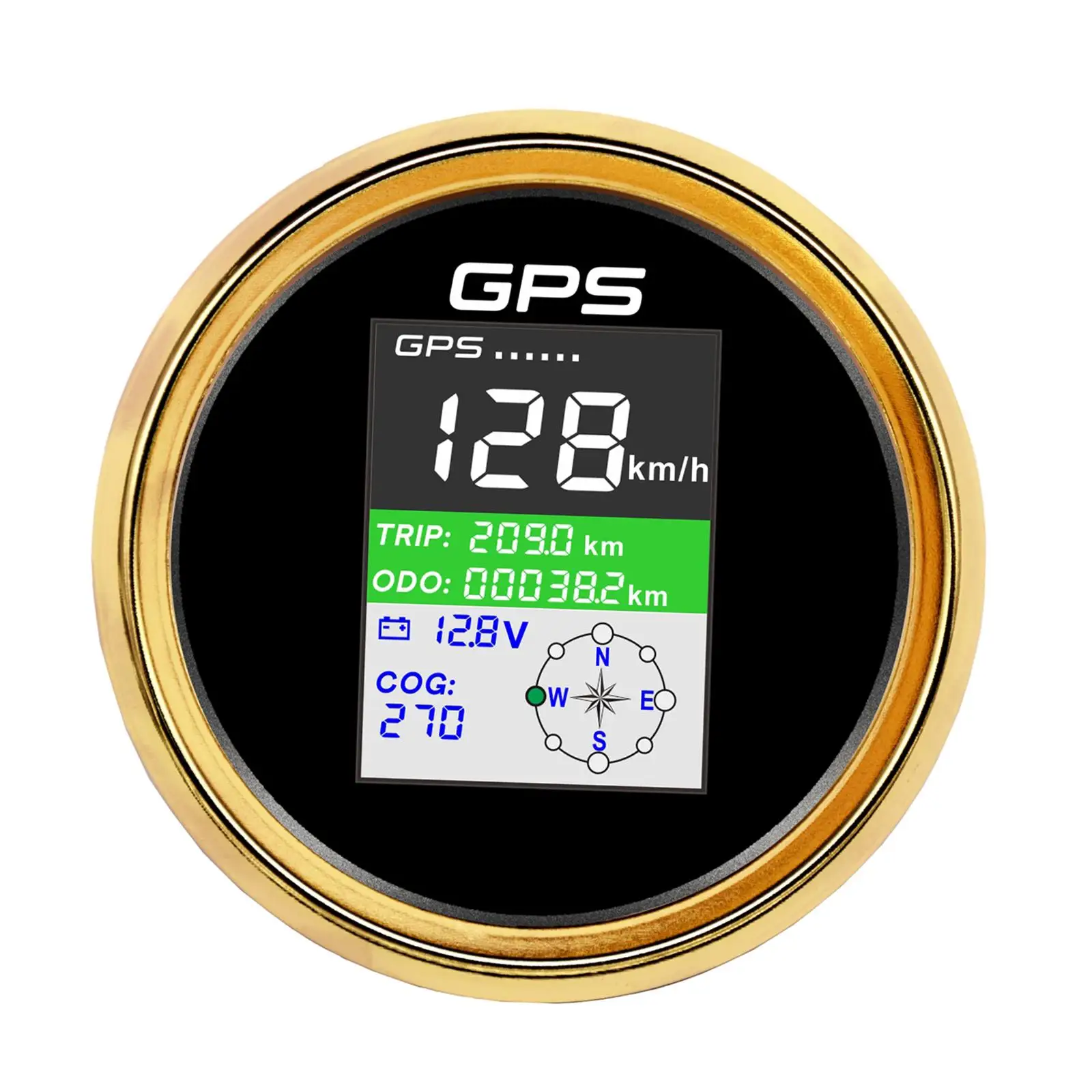 85mm GPS Speedometer Gauge Adjustable Mileage Digital Backlight LCD for Motorcycle Boat