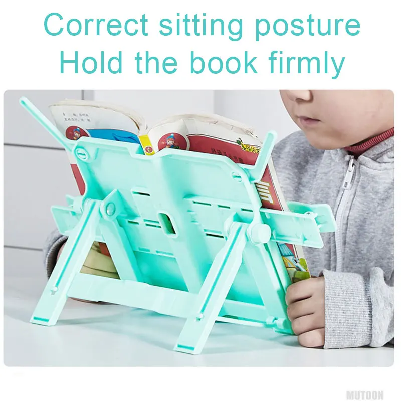 2021 Adjustable Book Stand Height and Angle Adjustable Book Holder with Page Paper Clips for Big Heavy Textbooks Music Books