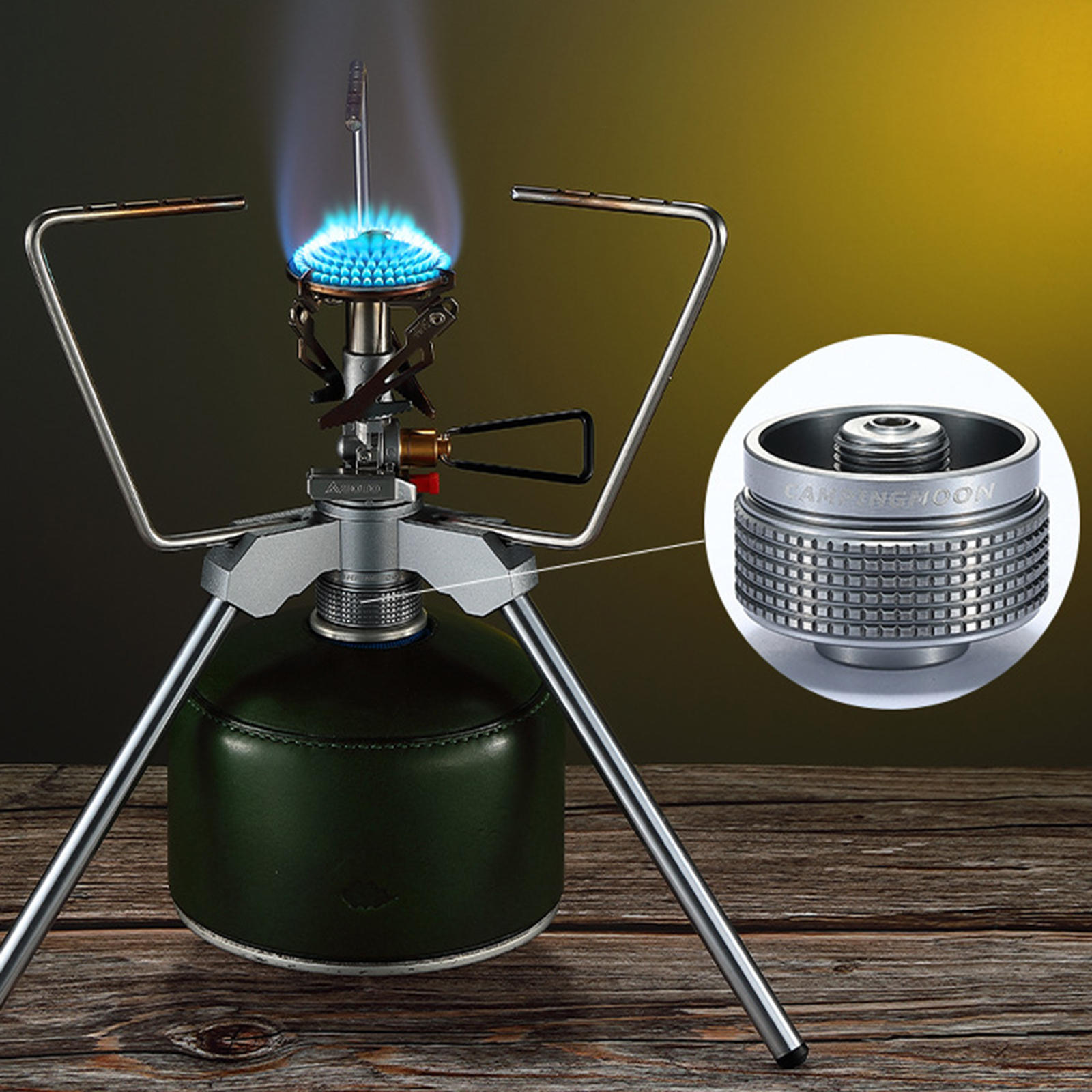 Metal Gas Stove Adapter Valve Output Propane Gas Adapter Gas Can Elements for Fishing Backpacking Camping Outdoor Cooking Hiking