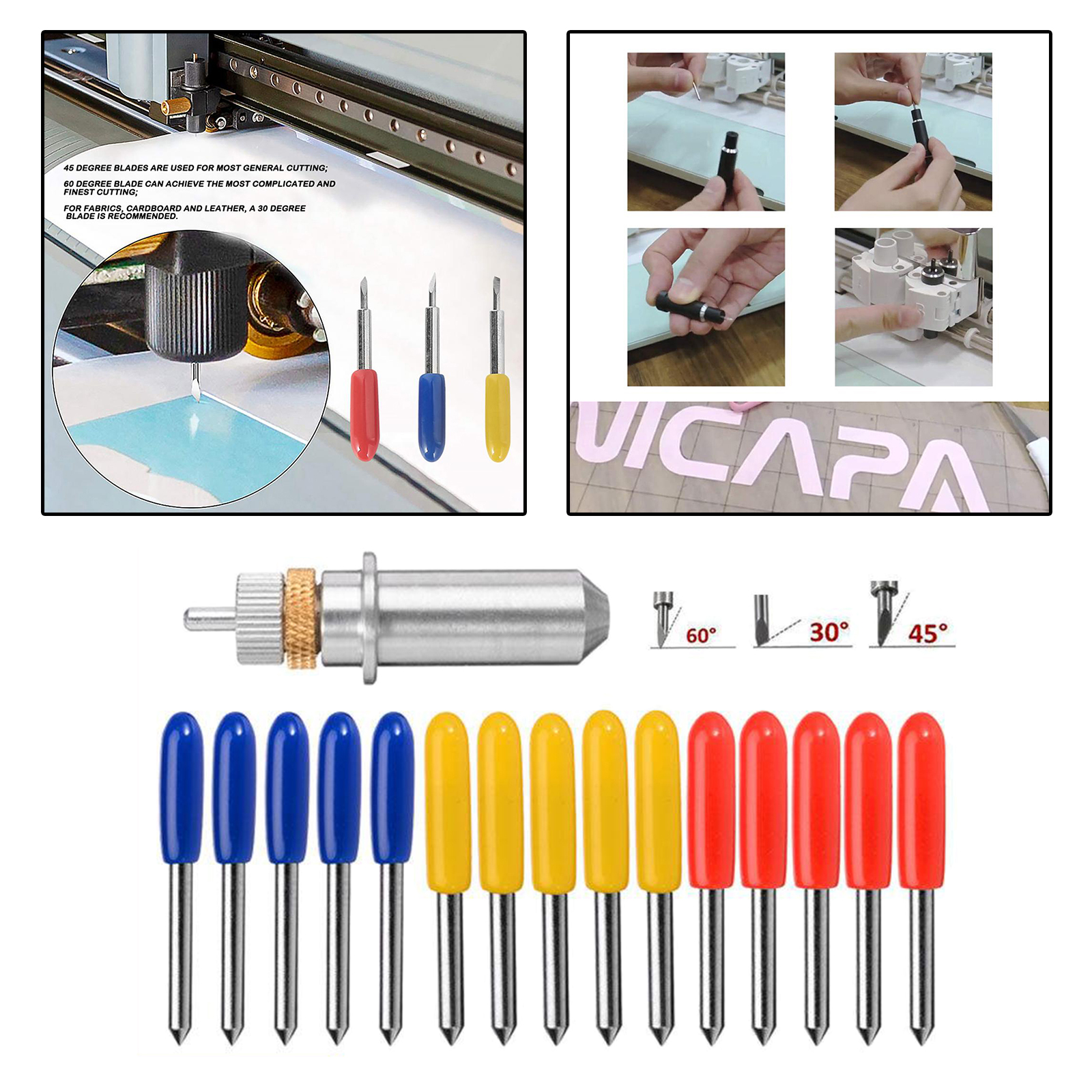 15 Pcs Cutting Blades for Cricut Maker Expression Vinyl Cutter Replacement