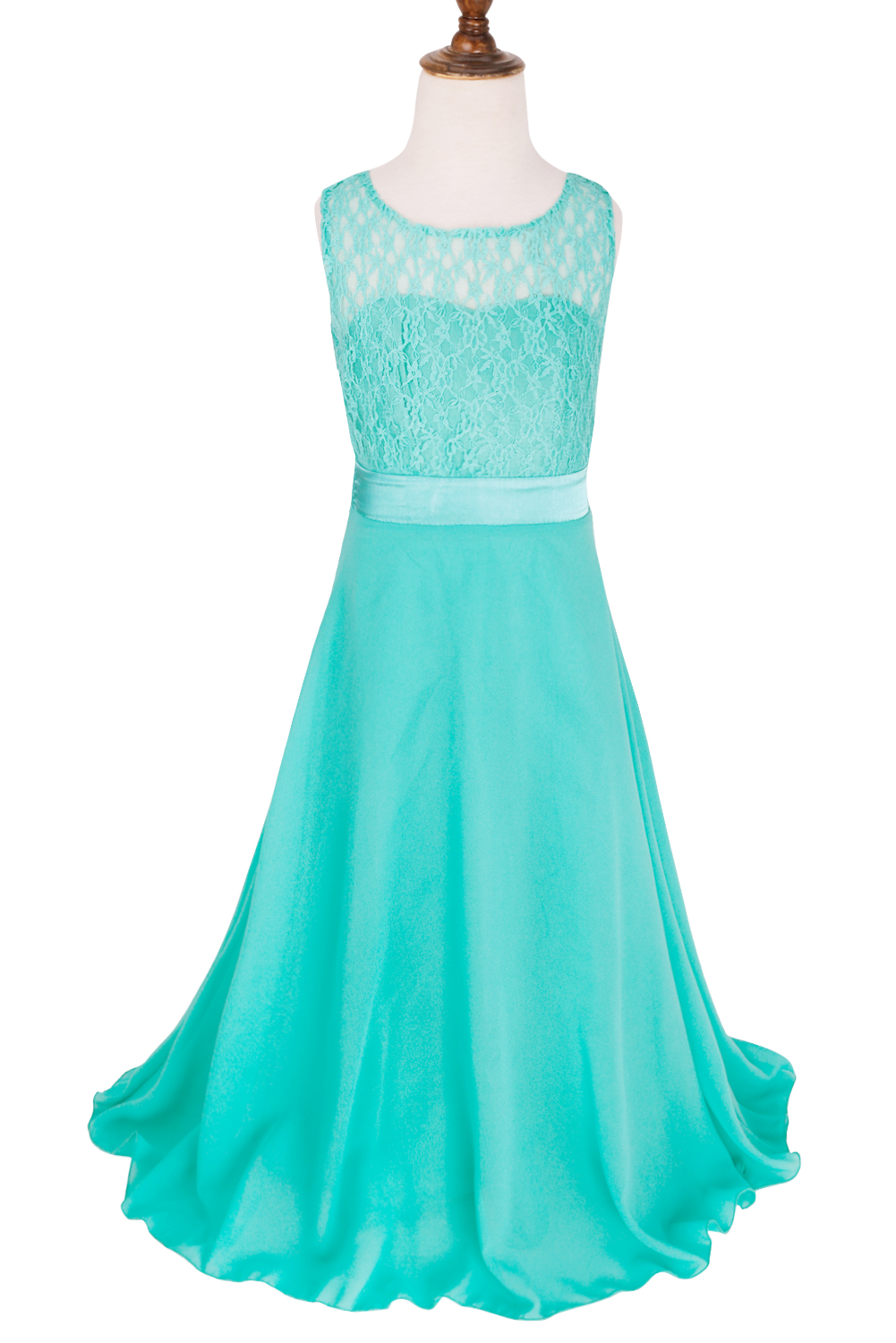 Kid Elegante Brautjungfer Blume Mädchen Kleider Für Mädchen Abend Party Hochzeit Kleid Teenager Kinder Lange Prinzessin Kleid 4-14 jahr – Detail 40