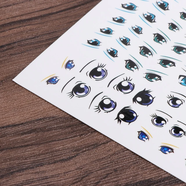 Stickers Eyes Doll Water Eye Diy Decals Face Cartoon Sticker Clay Decal  Eyeball Expression Making Decorative Arts Crafts 