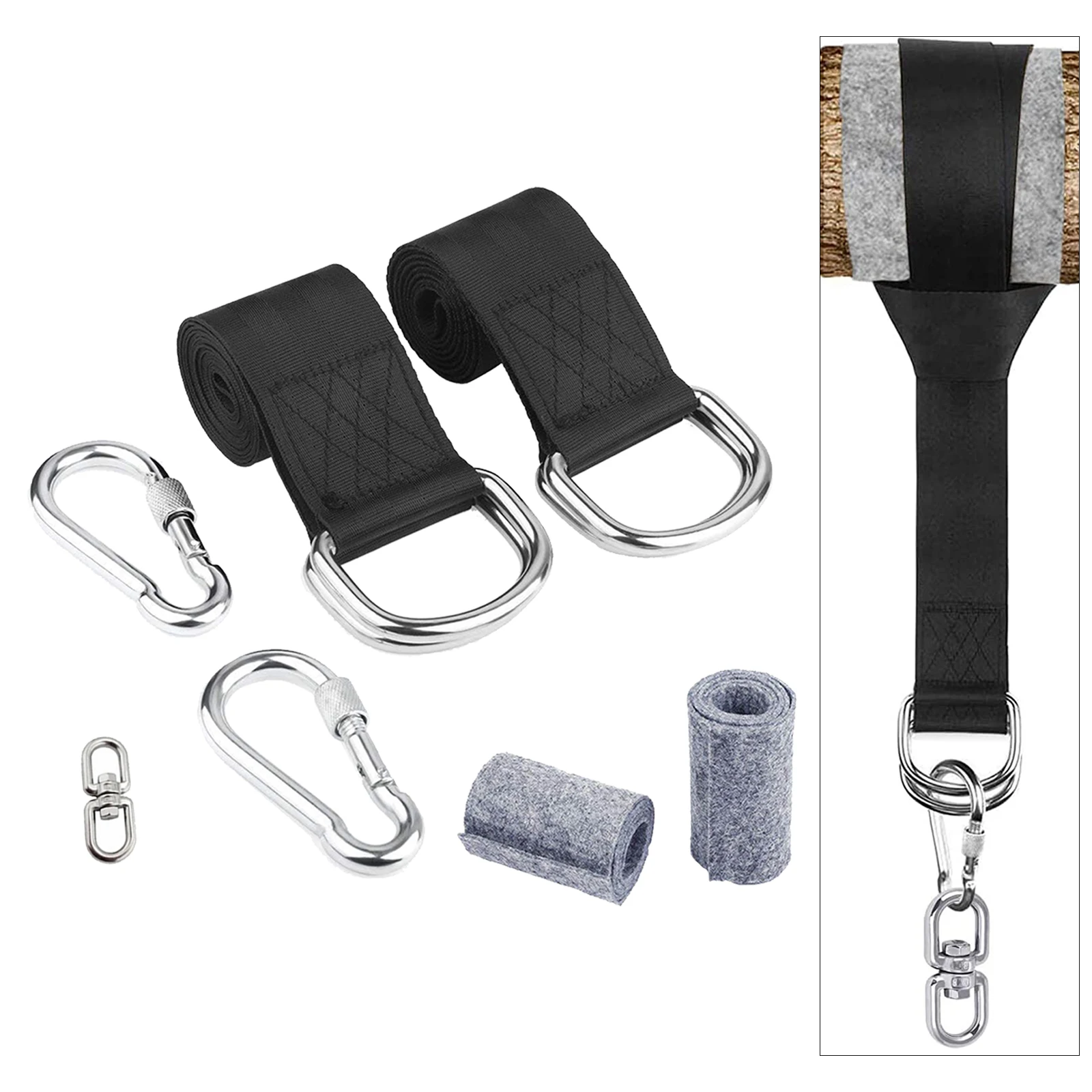 Hammock Swing 360 Hanging Strap Hook Kit Installing Hook Accessories