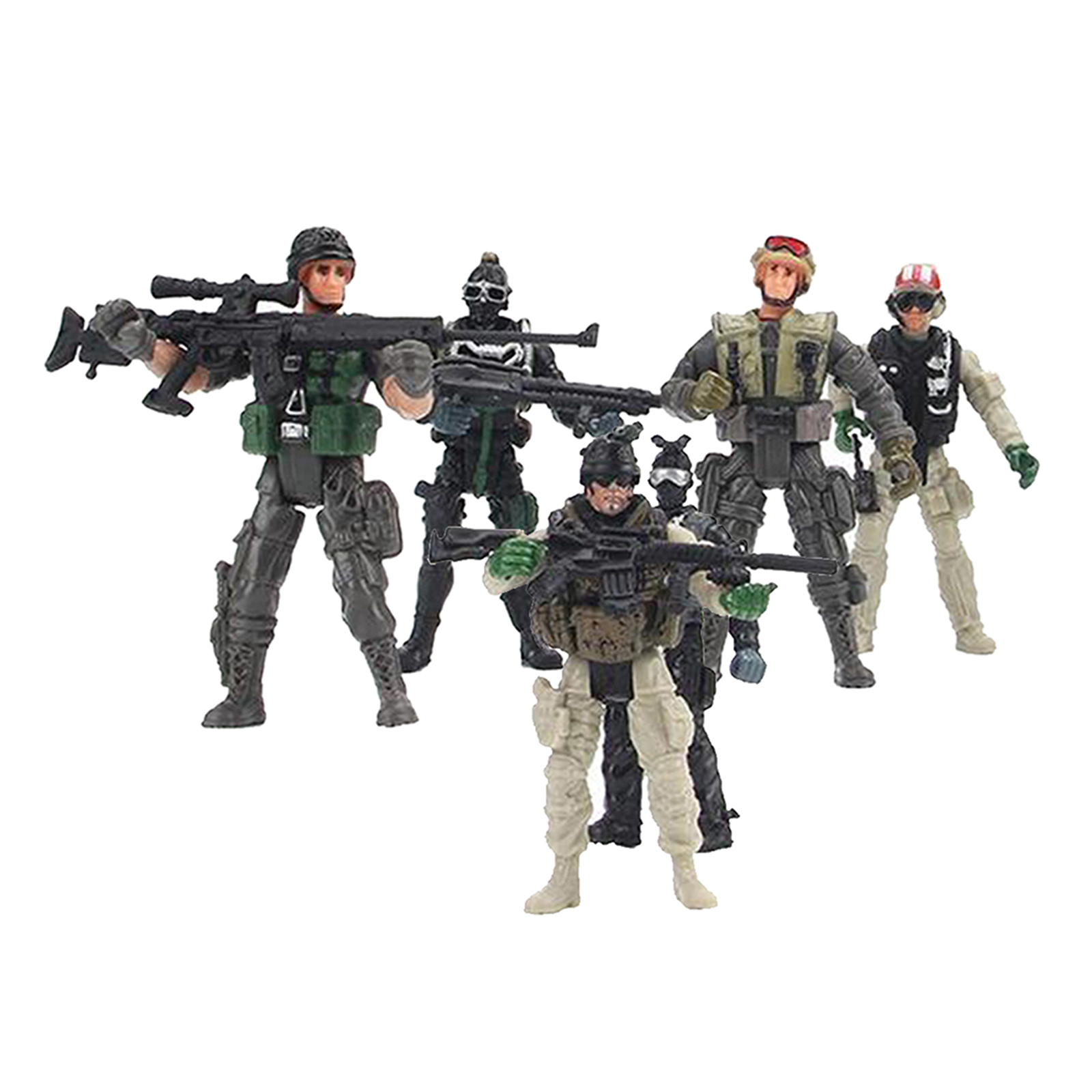 American Army Soldiers Movable Joint w/ Gun Model Figure Gifts Collectible