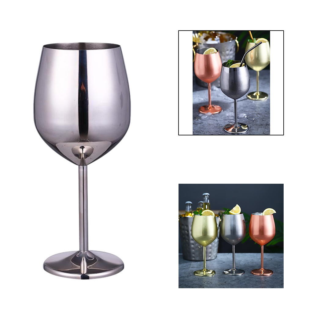 Stainless Steel Wine Glasses Elegant Drinkware Wedding Party Decor Stainless Steel Wine Glass Silver/Rose Gold/Golden Xmas Gift
