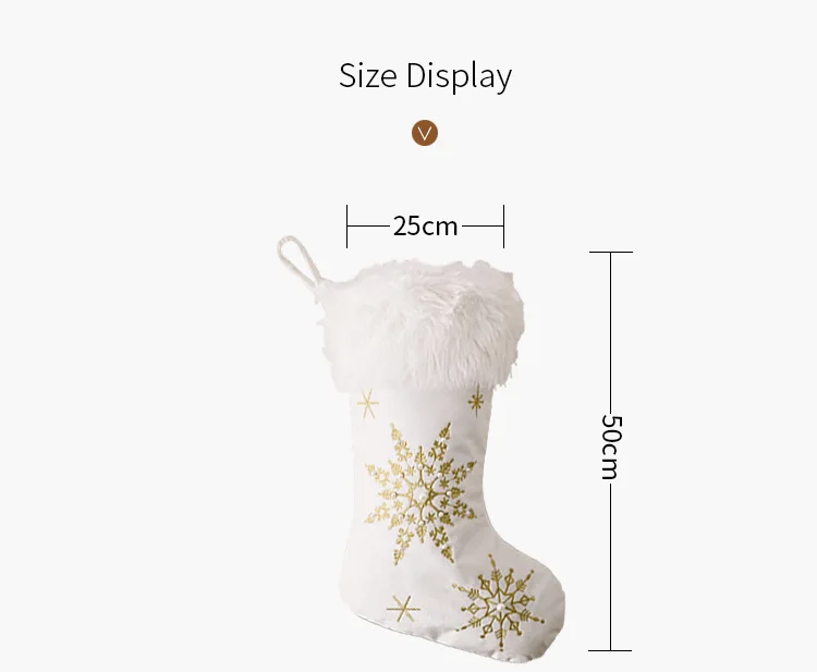 meias de natal estampadas flocos de enfeites de pingente de decorações de árvore de meias de presente natal
