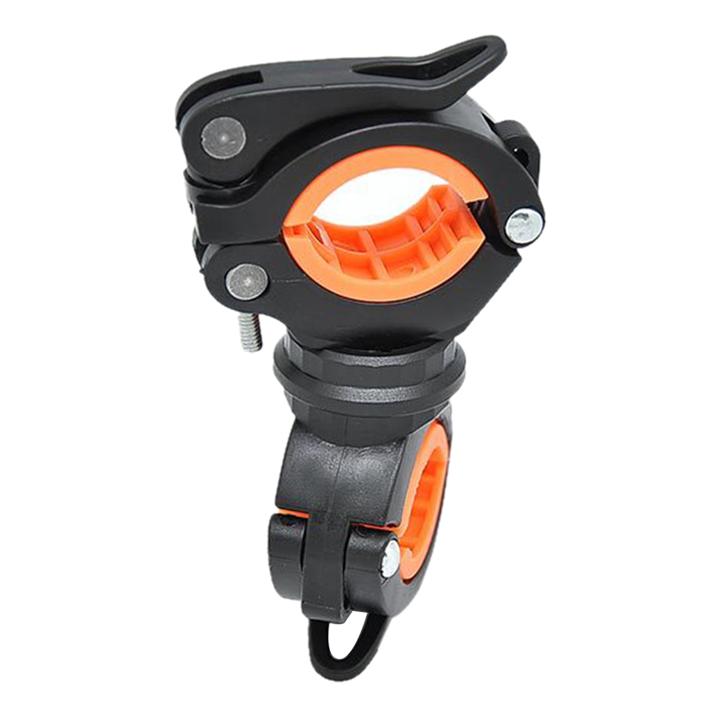 360° Rotation Bicycle Flashlight Mount Holder Handlebar Seatpost Cycling Quick Release LED Light Mounting Holder Clip Clamps