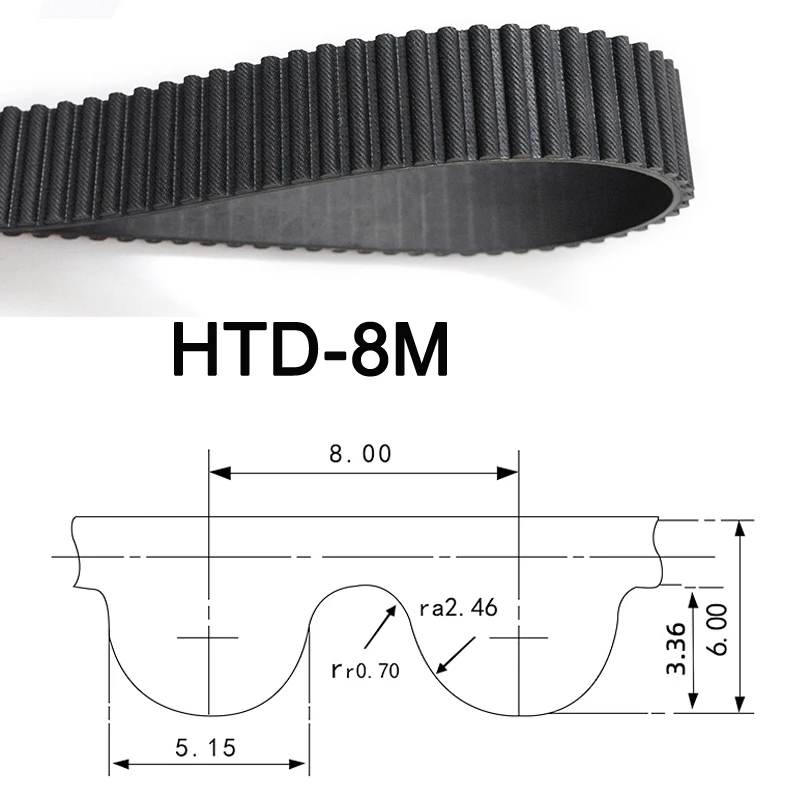 Htd 8m Rubber Timing Belt 880/888/896/904/912/920/928/936/944/952/960mm  Industrial Transmission Synchronous Belt Arc Tooth - Transmission Belts -  AliExpress