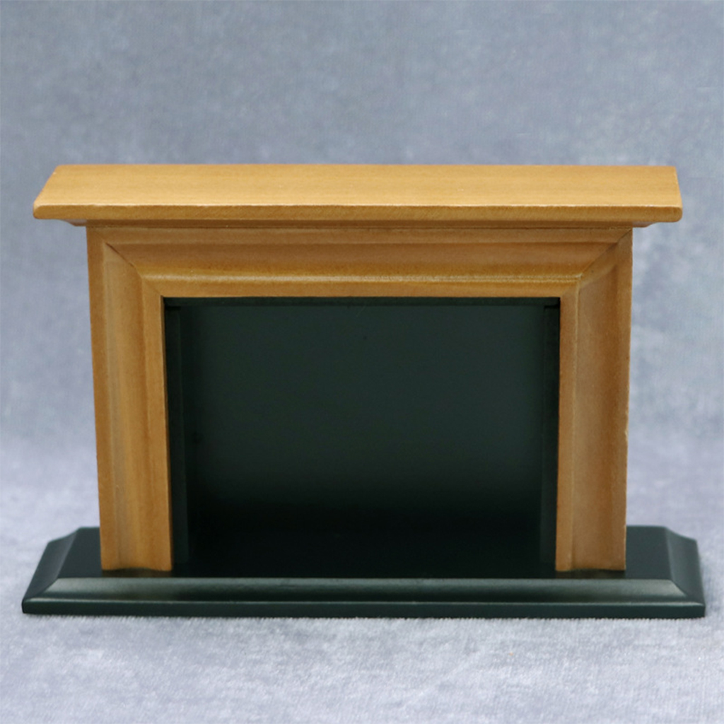 Dollhouse Decoration Accessories,1:12 Dollhouse Miniature Furniture Room Wooden Vintage Black Yellow Fireplace