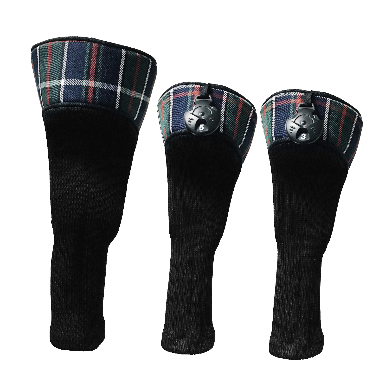 3Pcs Head Covers Driver 460cc 1 3 5 7 X Fairway Woods Headcovers Protective Covers Fits All Fairway Clubs