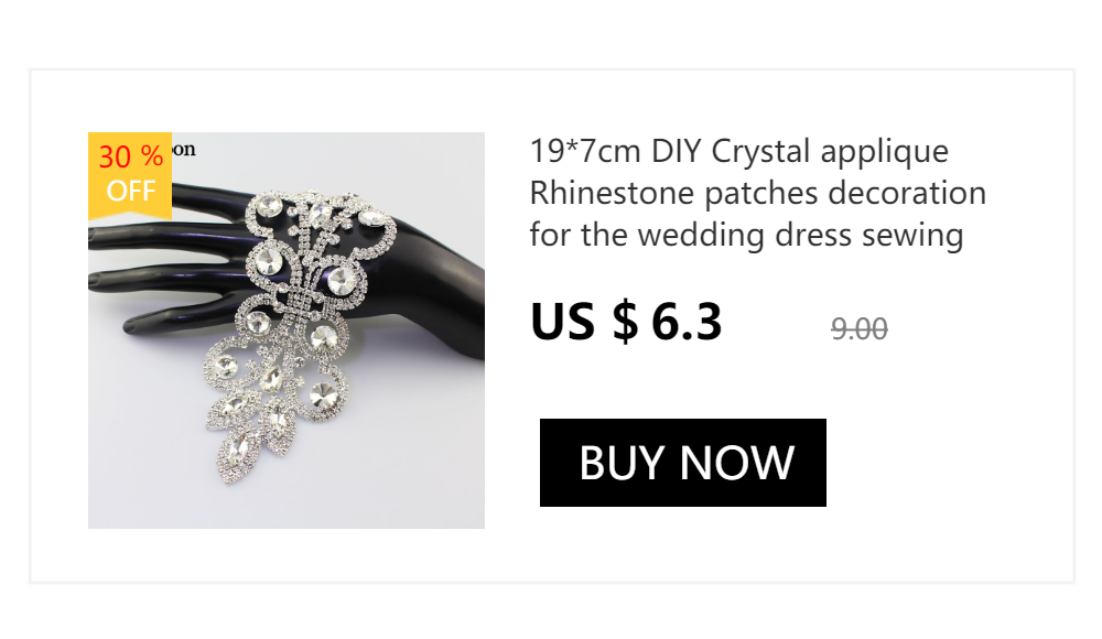 1 Stück Ab-Kristall, lange Strass-Applikation, große Aufnäher für Hochzeit, Kleidung, Taschen, Schuhe, Accessoires, 8,66 x 3,54 Zoll YHZ008 – Detail 8