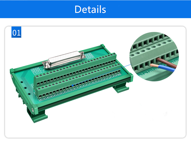 conector de terminal conversor de placa pcb entradas de trilho de montagem