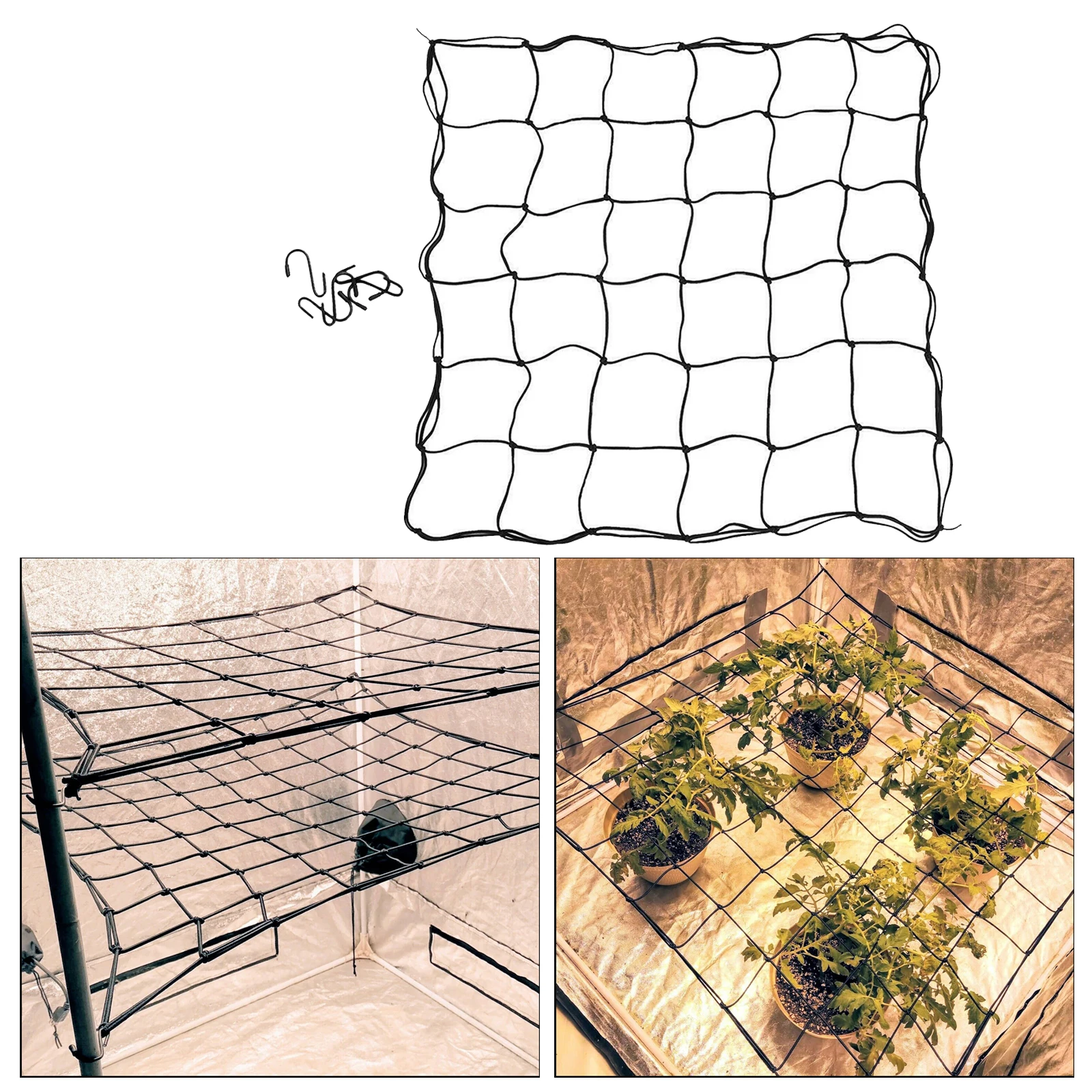 Grow Tent Netting Plant Elastic Garden Grow Tent Trellis Net For Indoor Vegetable Plants Garden Supplies