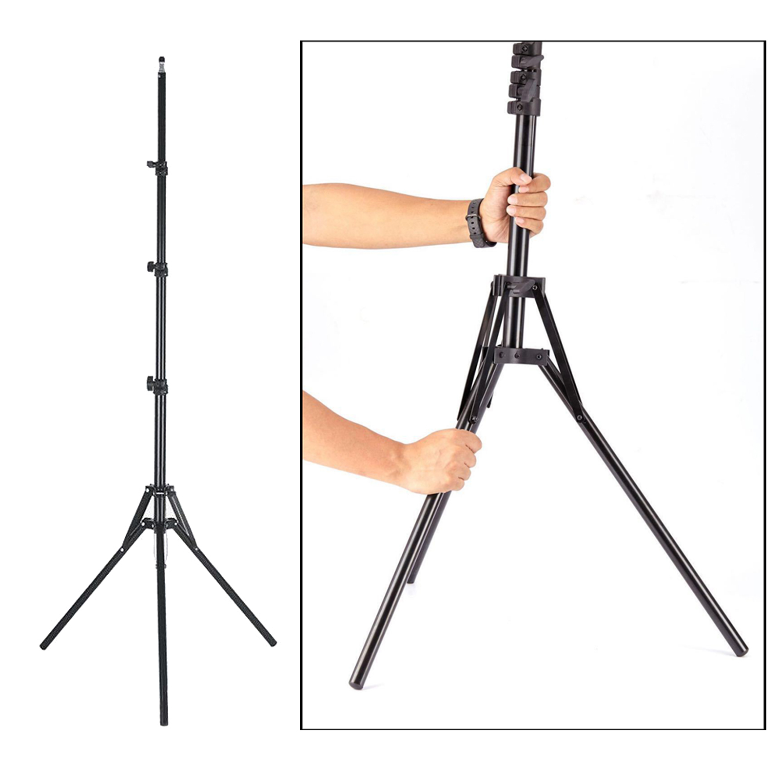 Tripod 63 inch Mobile Phone Live Stand Tripod Floor-Standing Portable Travel Tripod Retractable Selfie Stick Adjustable Stand