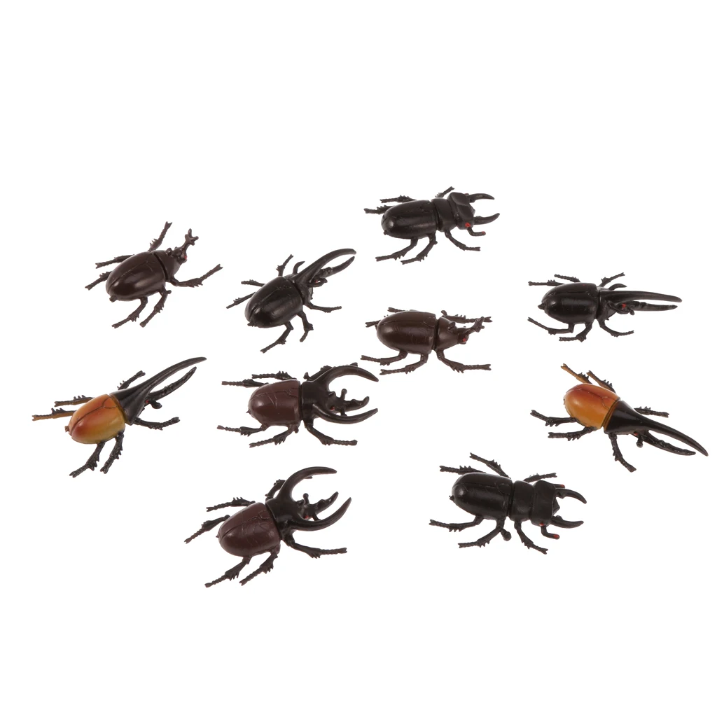 10pcs Plastics Beetle Model For Kids Halloween Party Decoration