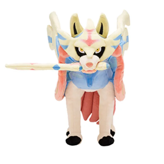 30cm Pokemon Espada Escudo Pelúcia Animais Brinquedo Zamazenta