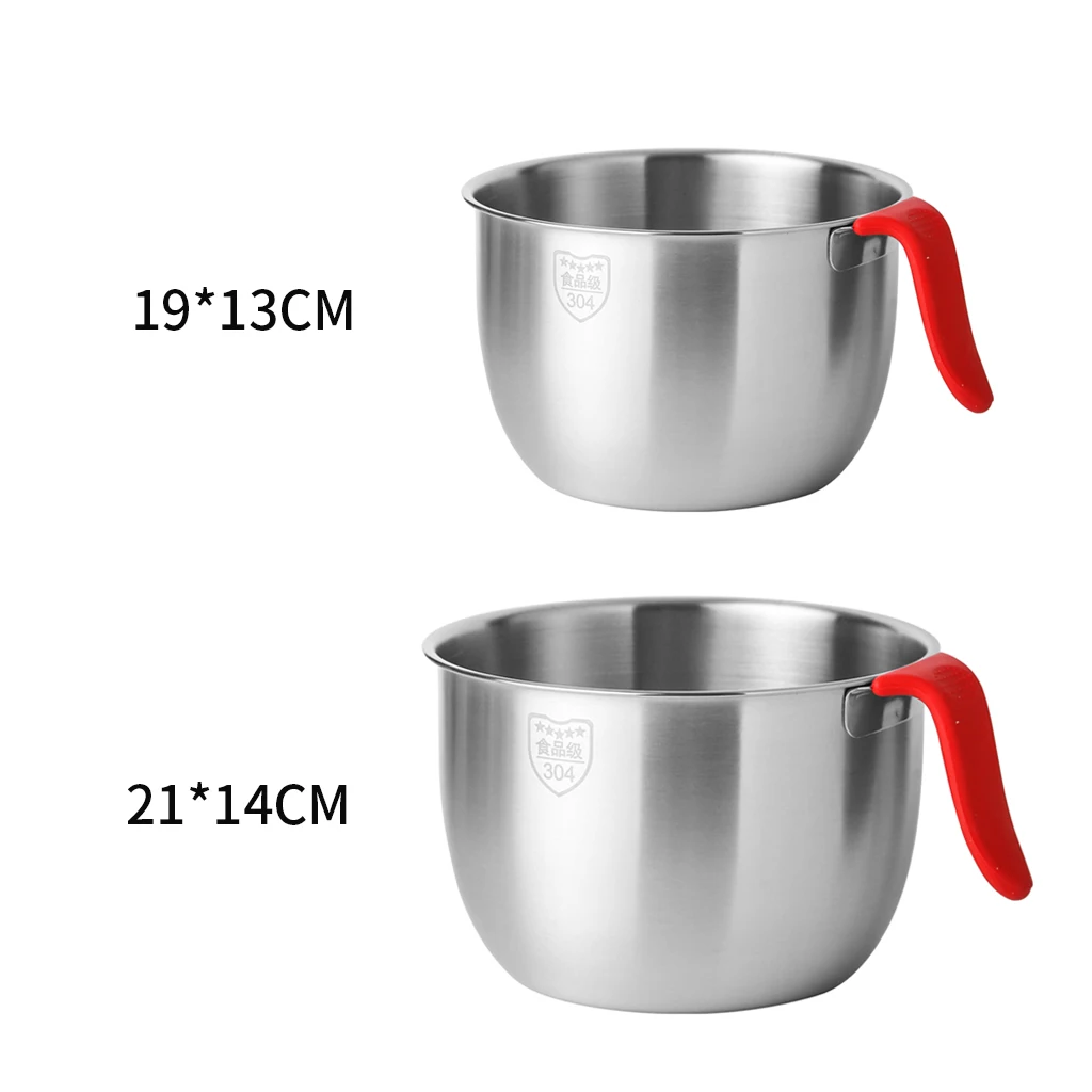 Stainless Steel Mixing Bowls - Premium 2 Tone Polished German Kitchen Bowls - for Cooking, Prepping, - Easy to Clean Prep Bowls