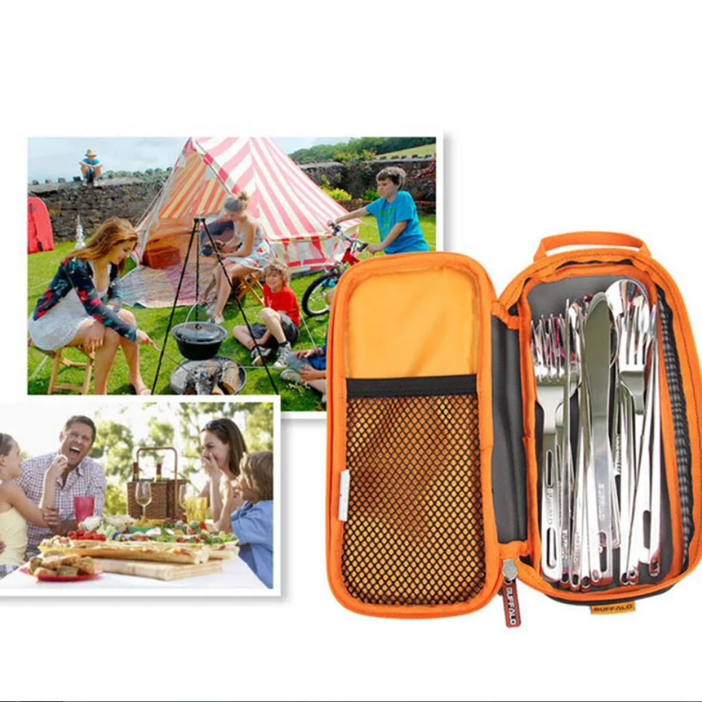 Camping Travel Tableware Cutlery Storage Case Chopstick Spoon Fork Holder Travel Carrying Makeup Bag Pouch