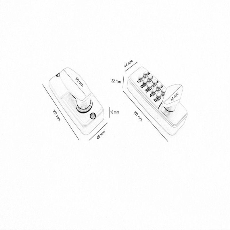 Digital Keypad Entry Code Combination Keyless Setting Lock for Door - Located On Door Knob Stylish Compact Design High Security