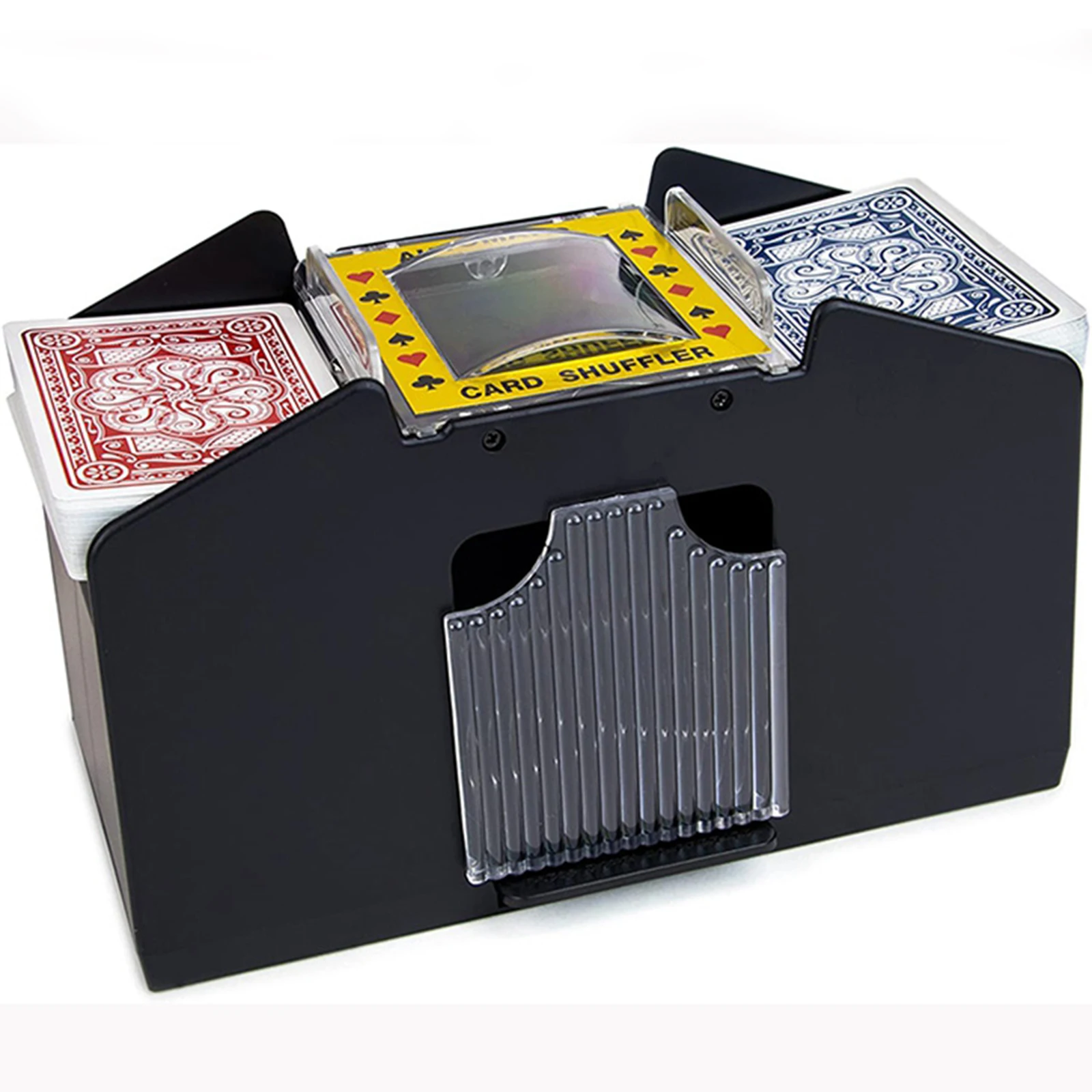 Black 4 Deck Automatic Card Mixer Poker Card Shuffling Machine