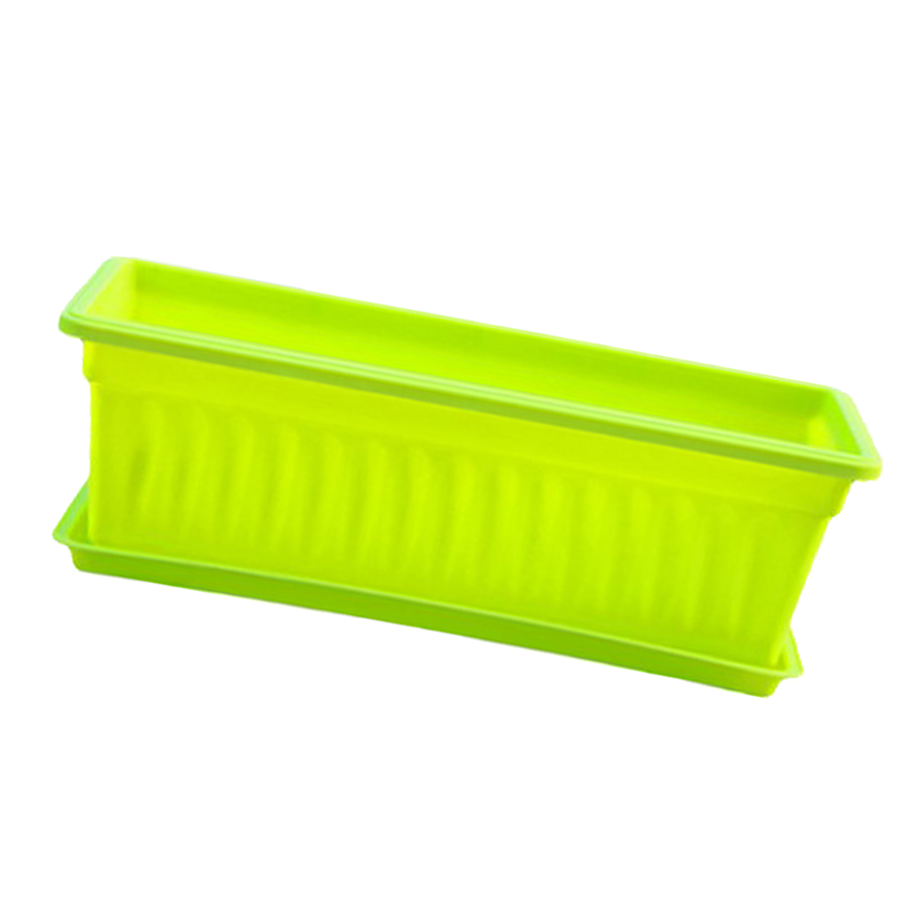 7 Types Resin Succulent Pot Planter with Tray Desk Decoration Rectangular Garden Herb Trough Box Office Decoration Home Decor