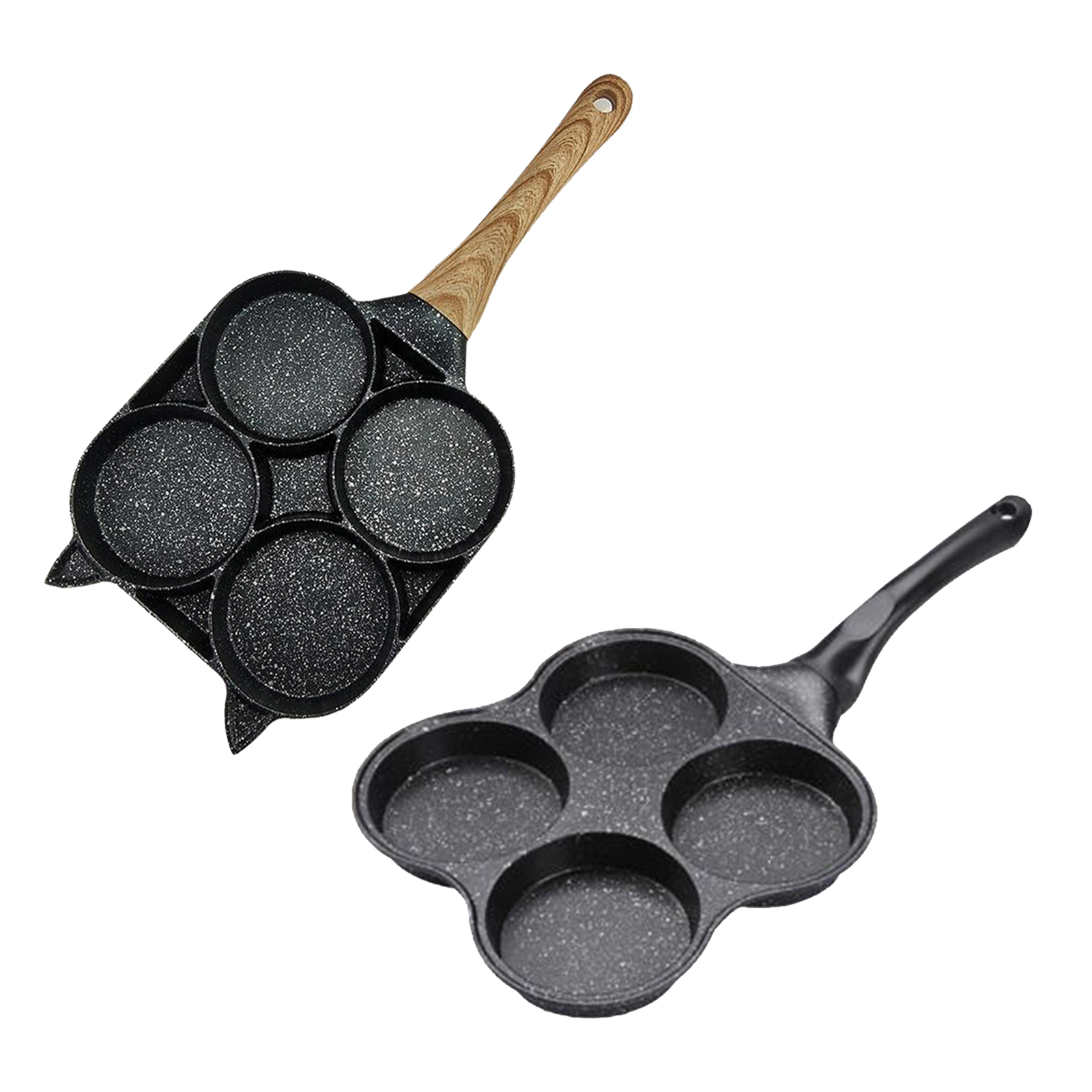 Pancake Pan Non-stick Eggs Frying Pan Sausage Steak No Oily Smoke Mini Breakfast Machine Skillet with Long Handle