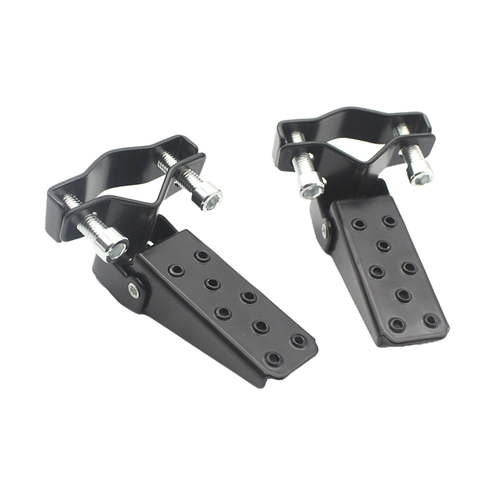 Motorcycle Metal Foot Pegs Pedals Universal 25mm-30mm Folding Accessory