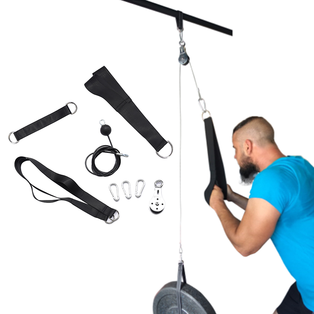 Pulley Cable Machine Attachment Home Gym Biceps Triceps Arm Strength Training